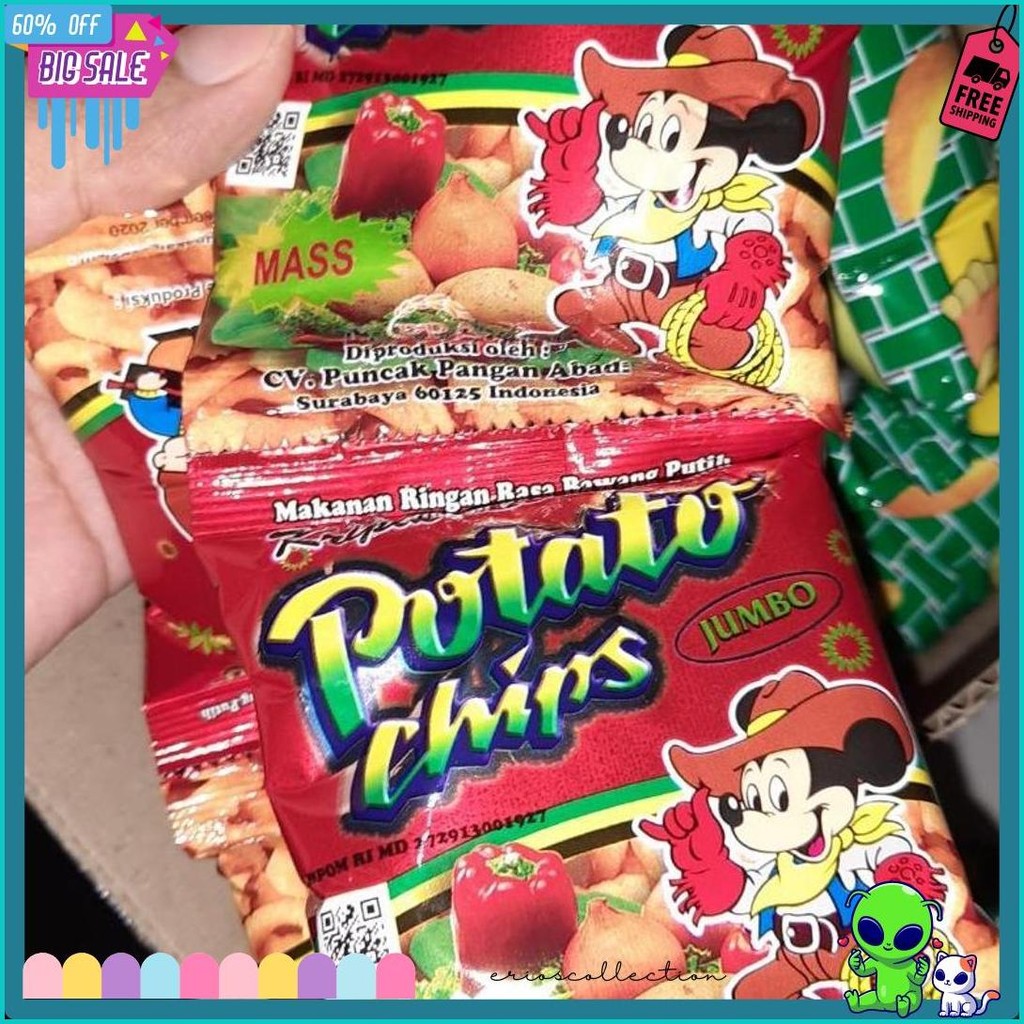 

(1 Dus) Potato Chips/Golden Chips 1 Dus 6 Renceng Diskon