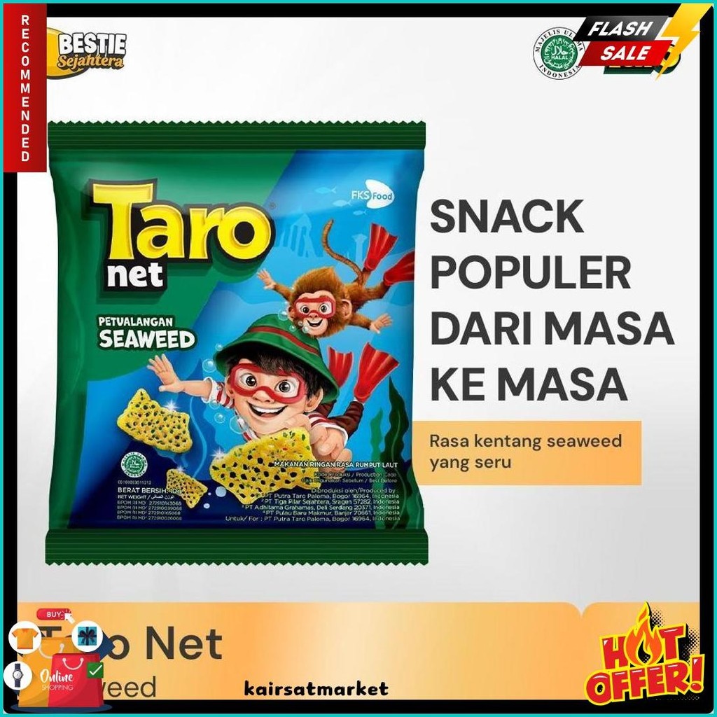 

Taro - Seaweed - Small Pack - 1 Karton (4Renceng) - 40 Pcs - 17Gr Terlengkap Dan Termurah