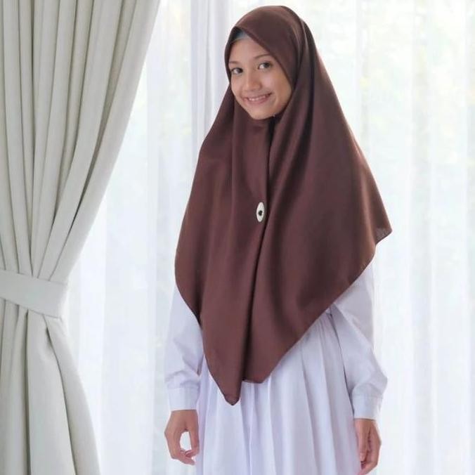 (Expert) TERMURAH  KERUDUNG SEKOLAH PRAMUKA DAN PUTIH BAHAN COTTON POLINO PREMIUM AZARA JILBAB HIJAB
