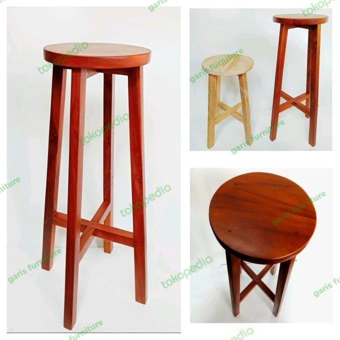 Kursi Kafe | Kursi Kayu Bulat | Kursi Bar