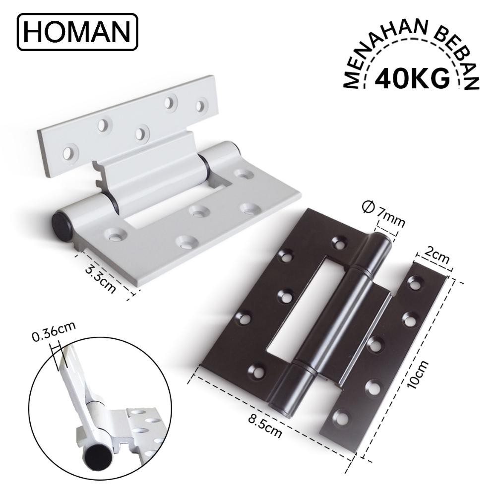 (Terbaru) Homan Engsel pintu aluminium Engsel pintu toilet Engsel pintu kamar mandi Bahan paduan alu