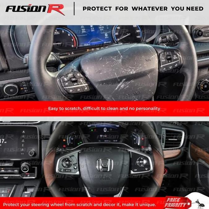 Cover Stir Mobil / Sarung Stir FUSION R Classic Signature UNIVERSAL