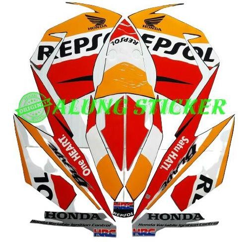 TERBARU STIKER STRIUPING LIS LES BODY MOTOR BLADE REPSOL 110 2012