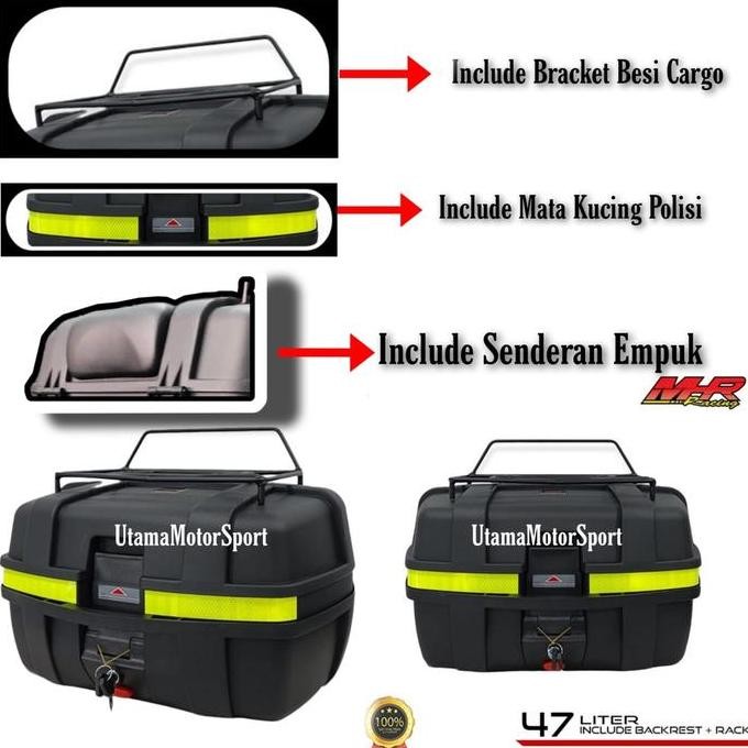 Paketan Box Motor Box Belakang Motor Honda All New ADV-150 / ADV-160 Box 47L + Bracket Box Honda ADV