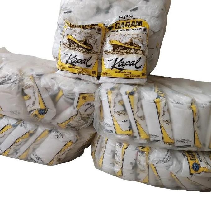 Garam Cap Kapal 1 Bal Isi 20 Pcs Kemasan 250 Gram Salt - Asin