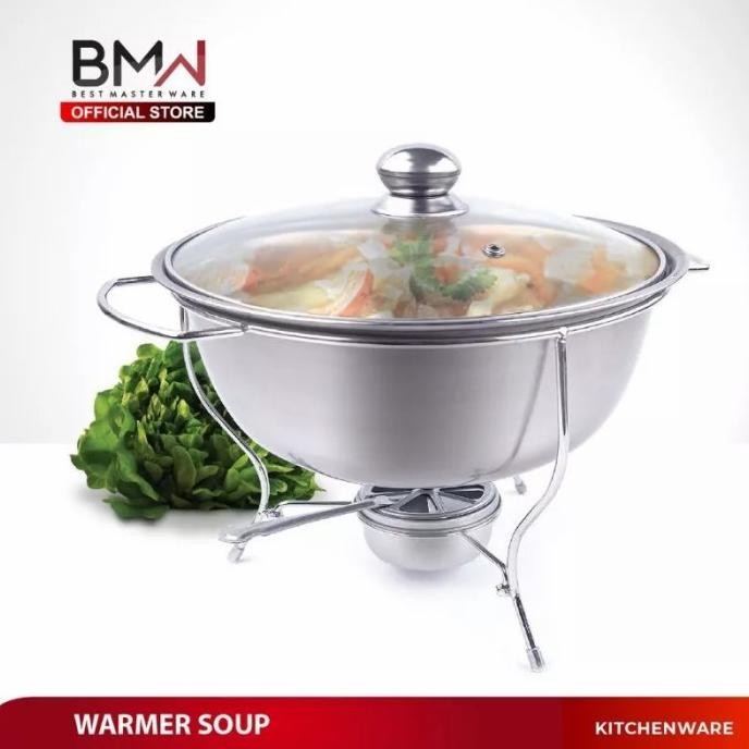 BMW Kitchen Ware - Warmer Soup Bulat Tempat Saji Sayur Prasmanan BATAM