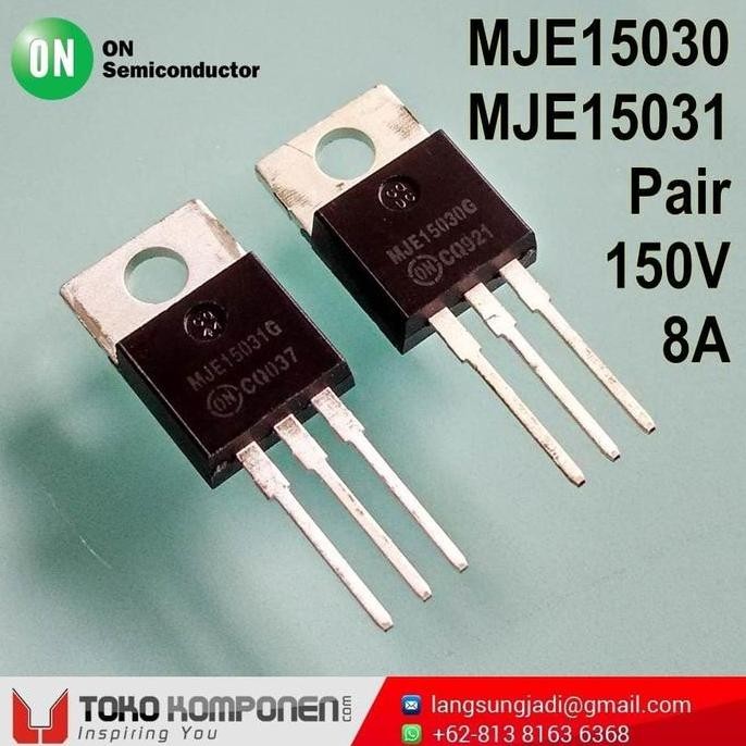 Pair MJE15030 MJE15031 ON Semiconductor transistor, BJT NPN PNP MJE