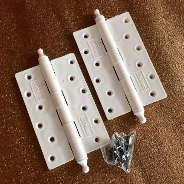 (Terbaru) Engsel Pintu Kamar mandi TEBAL 3.5mm, Size 5" ,12 cm ENGSEL pintu PVC (Terlaris)