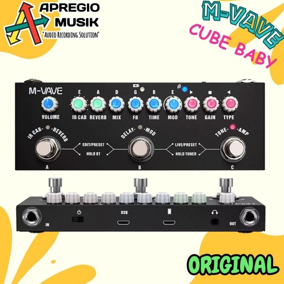 HRN-813 gd-8 M-Vave MVAVE Cuvave Cube Baby Cubebaby elektrik electric Multi Efek Peda Gitar Recharge