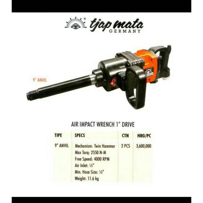 air impact TJAP MATA EYE BRAND 1" (9"ANVIL) GERMANY