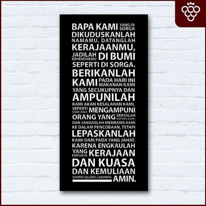 Hiasan Dinding Doa Bapa Kami (M) - Hitam