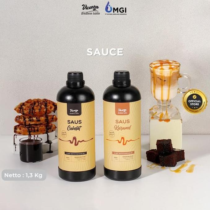 

Vicenza Sauce Topping Minuman Saus Caramel Saus Coklat 1.3 Kg