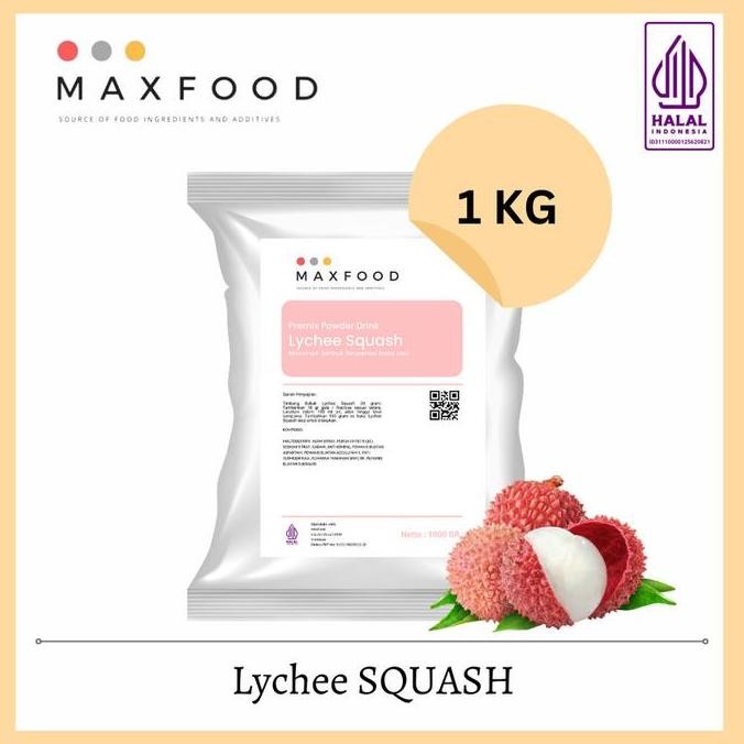 

1Kg Lychee Squash / Bubuk Minuman Squash Rasa Leci