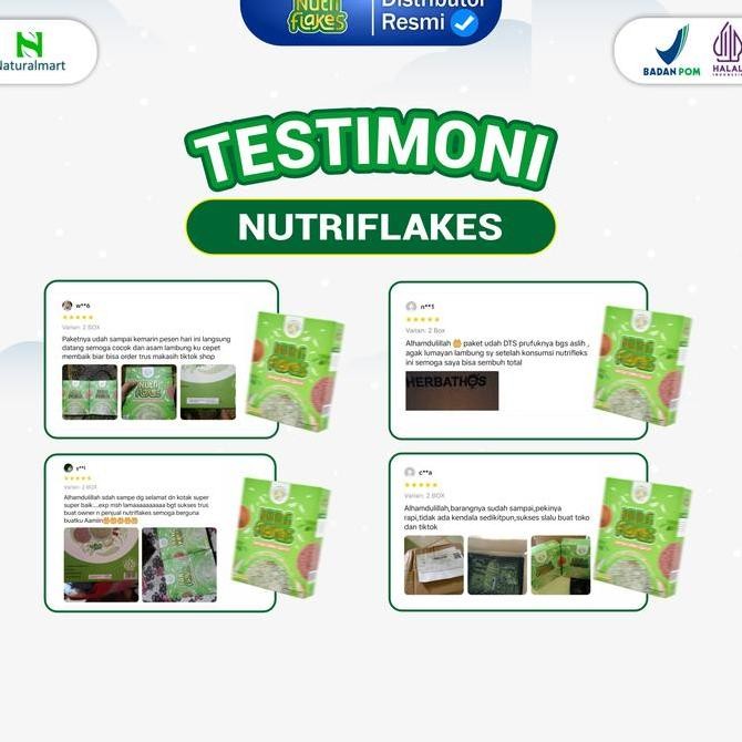 

Nutriflakes 1 Box - Sereal Umbi Garut Alami Bpom Halal | Granola Oatmeal Sarapan Sehat Asli