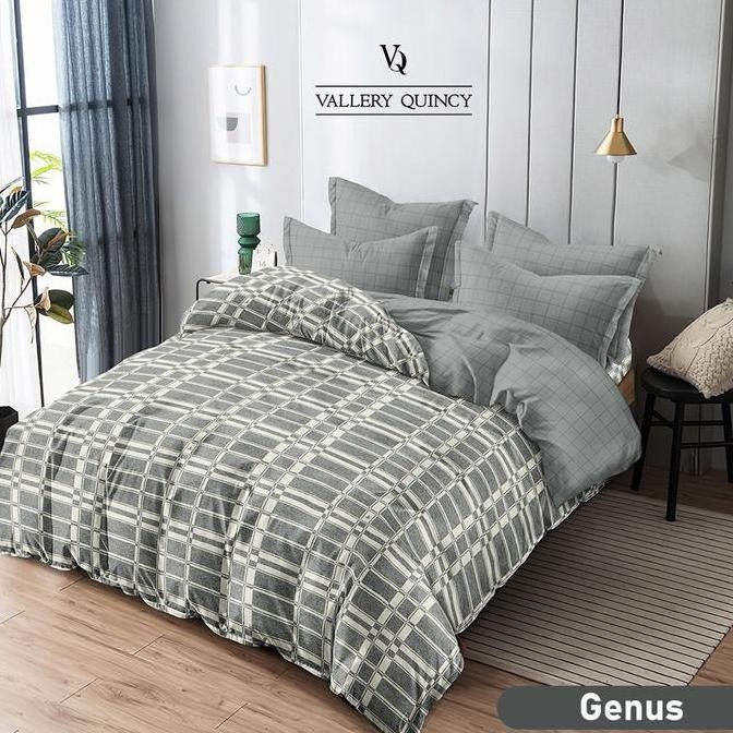 Bed Cover Set Vallery Quincy 180x200 / Bedcover Katun Jepang Vallery
