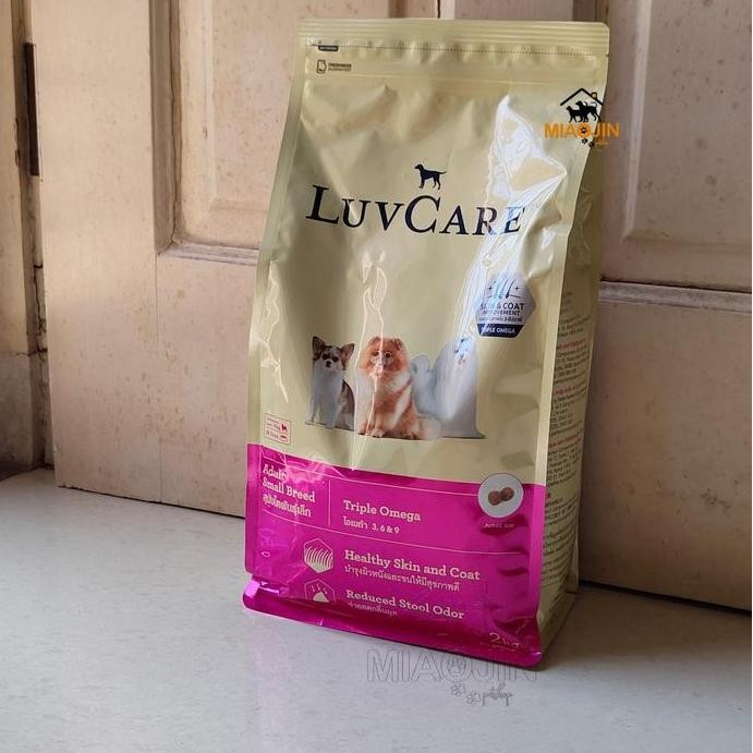 Luv Care Adult Small Breed 2Kg Triple Omega - Makanan Anjing Luvcare Co