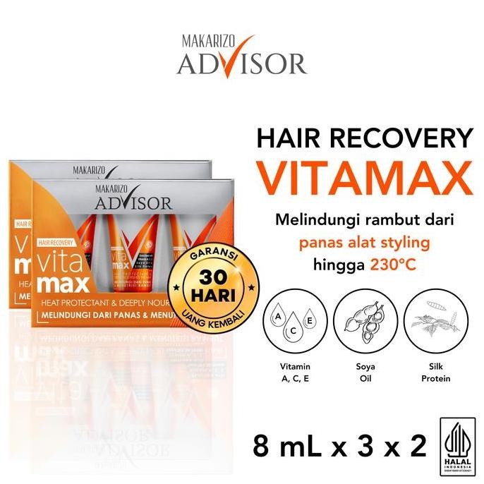 Original Makarizo Advisor Hair Recovery Vitamax Isi 3 - Serum Vitamin Rambut Rontok