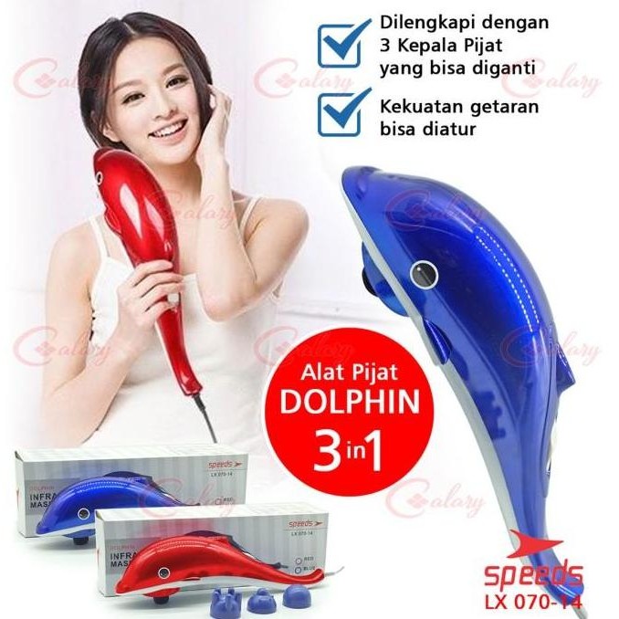 Original Alat Pijat Dolphin Infrared Massager Elektrik Terapi SPEEDS 070-14 Shopee