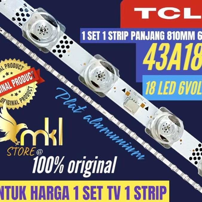 BEBAS ONGKIR - BACKLIGHT TV LCD LED TCL 43 INCH 43A18 BACKLIGHT TV TCL 43 INCH