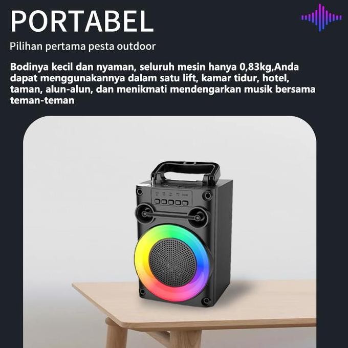 JB MAIKETPRO BASS4-inch Speaker Bluetooth Protable Super Bass Polytron Besar Original Mini Wireless 
