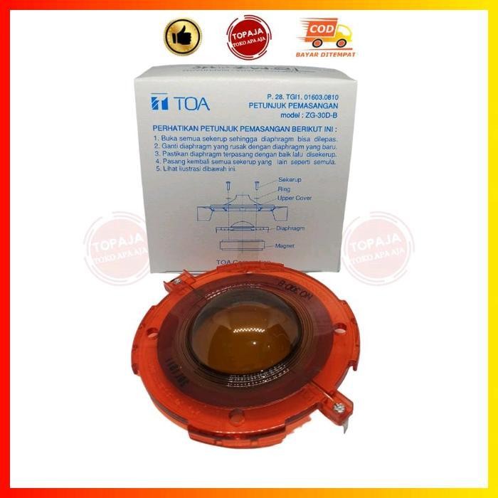 Spul Corong Besar Toa Zg-30D-B(50 Watt) Bisa 25 Watt Asli Original Original Dan Terpercaya