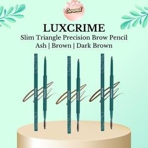 TERMURAH - LUXCRIME Slim Triangle Precision Eye Brow Pencil All Shades Ash Brown Dark Brown