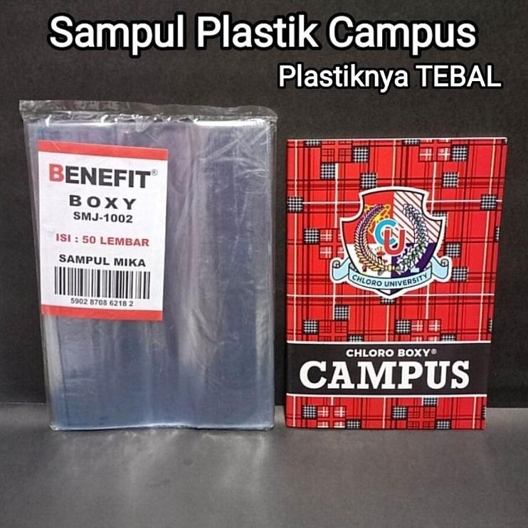 

Sampul Mika Bening Boxy Sampul Buku Plastik Besar Bboss Campus 10Pcs