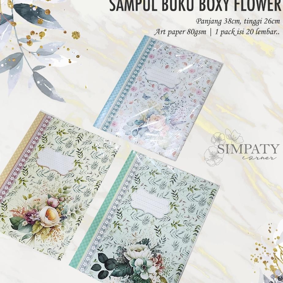 

Sampul Buku Boxy Flower Simpaty Cover Buku Penutup Buku Boxy