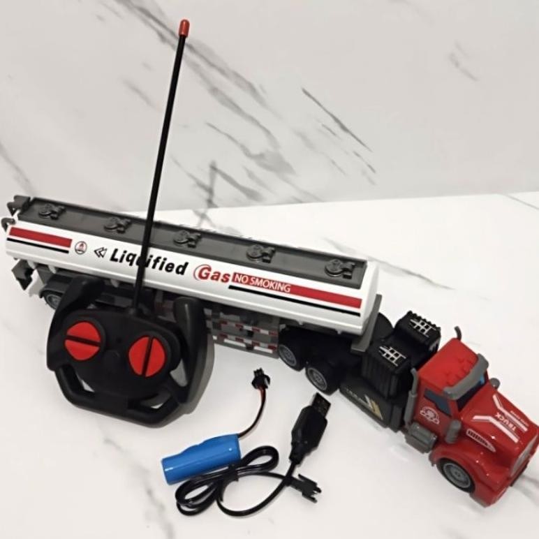 Vd08 Rc Truk Tanki Oil Remot Control - Mainan Mobil Remote Kontrol Truck Tangki Oil Container Kontai