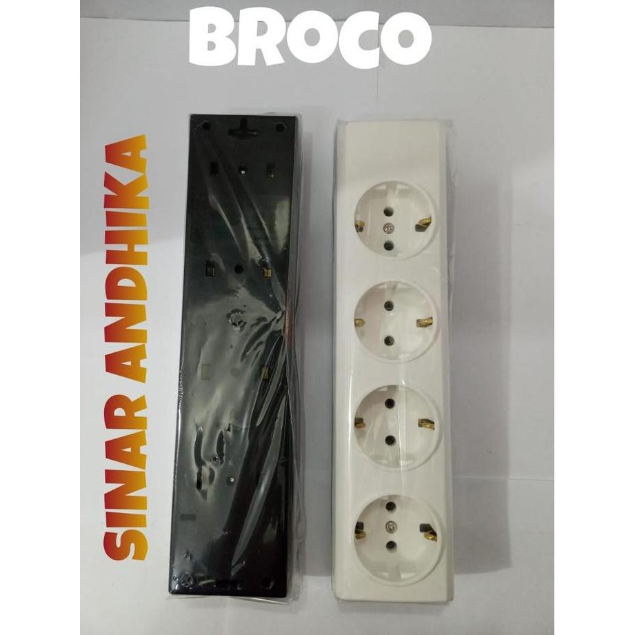 Baru Broco Stop Kontak 4 Lubang Non Cp15340Ncp Colokan Arde Dinding Terbaik