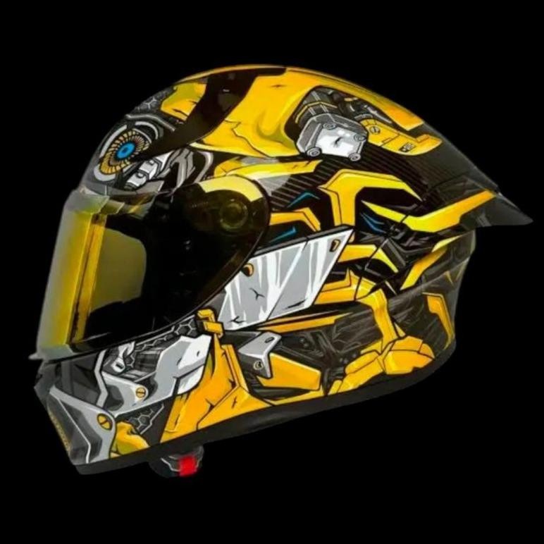 Helm Skj Falcon Full Face Bumblebee Gundam Viral Murah