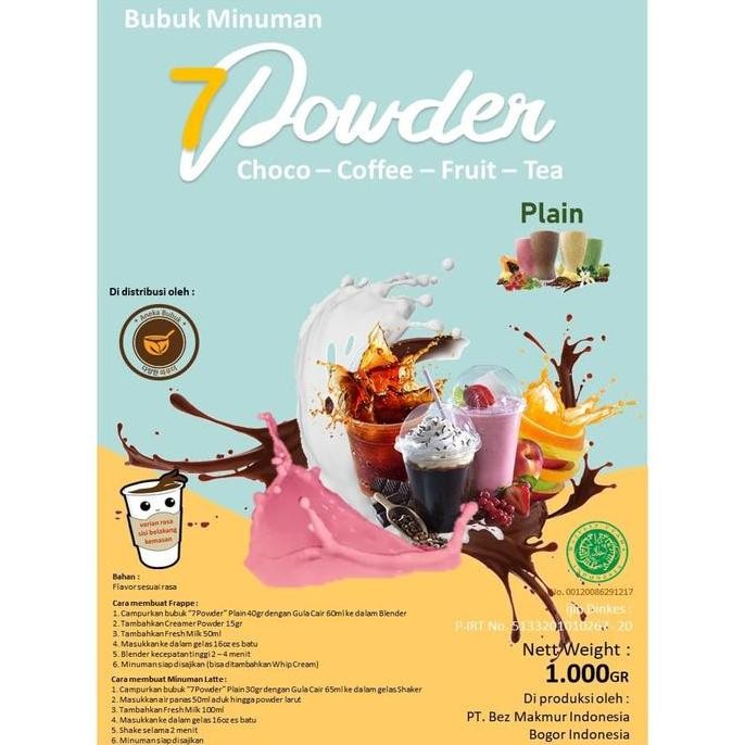 

Baru Bubuk Minuman Red Velvet 1Kg - 7 Powder Plain Series Minuman Kekinian