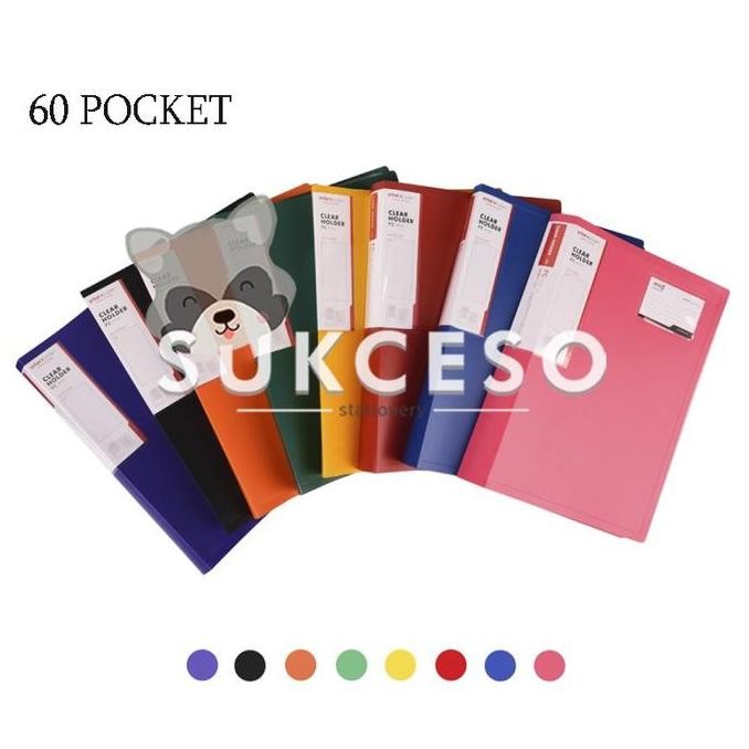 

Original Inter X Folder Clear Holder Folio F4 Isi 60 Pocket