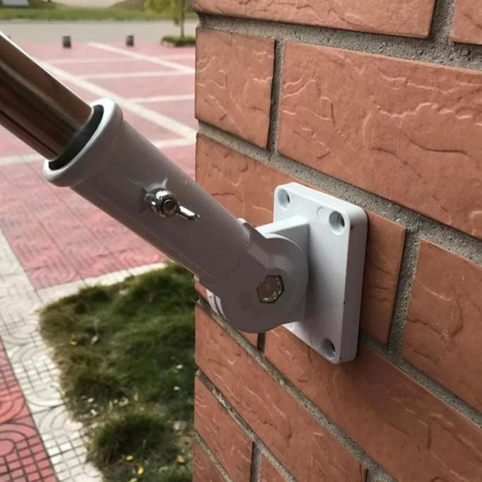 Original Bracket Tiang Bendera Dinding Besi Dudukan Tiang Bendera Outdoor