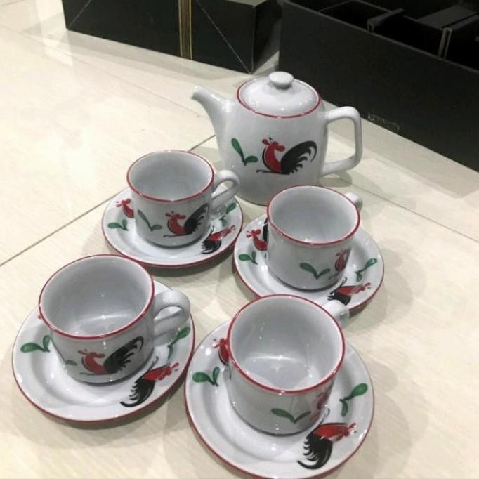 Teko Set Ayam/ Teko Set Keramik Bagus