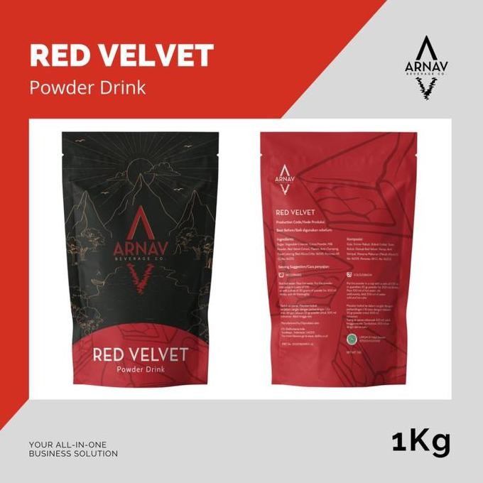 

Baru Arnav Red Velvet Powder Drink 1Kg - Bubuk Minuman Kue Red Velvet Premium