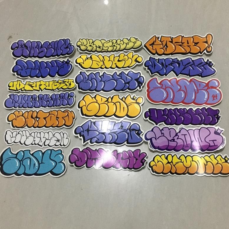 

Sale Custom Sticker Tagging Throwup Piece Graffiti Stikerslap Nama Sendiri Vd08