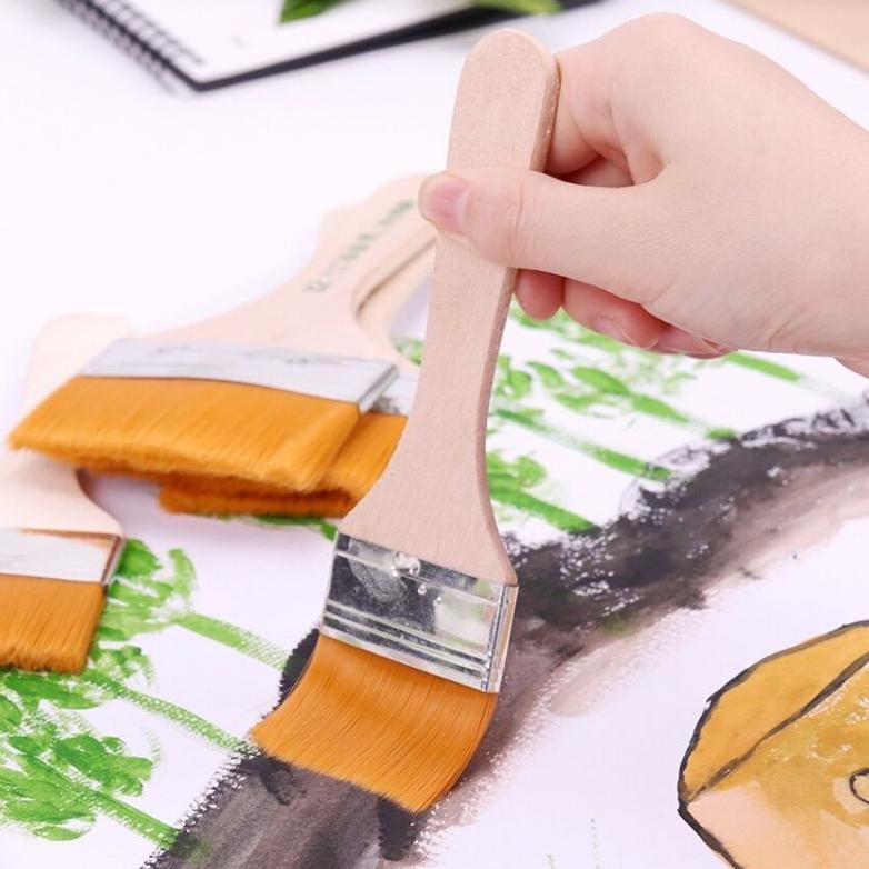 

Sale Kuas Lukis Besar 12Pcs Kuas Cat Tebal Kuas Lukis Lebar Nylon Flat Art Painting Brush Adi-67