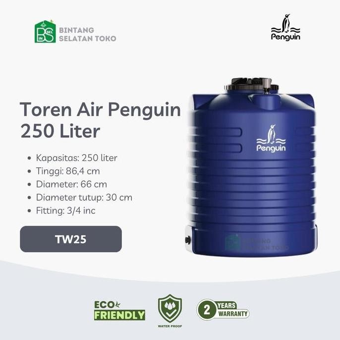 Toren Penguin Tw 25 Tangki / Toren / Tandon Air Blow 250 Liter Restock