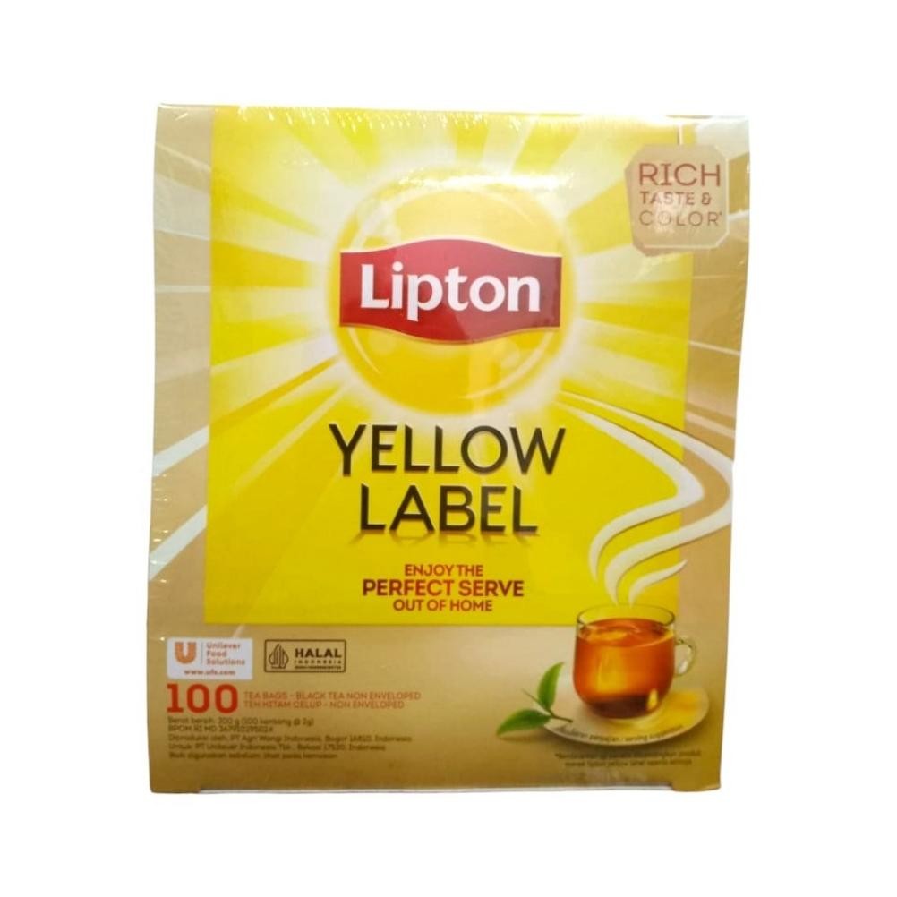 

SALE! LIPTON YELLOW LABEL BLACK TEA 100 SACHET - TEH CELUP HITAM ENVELOPED / NONENVELOPED