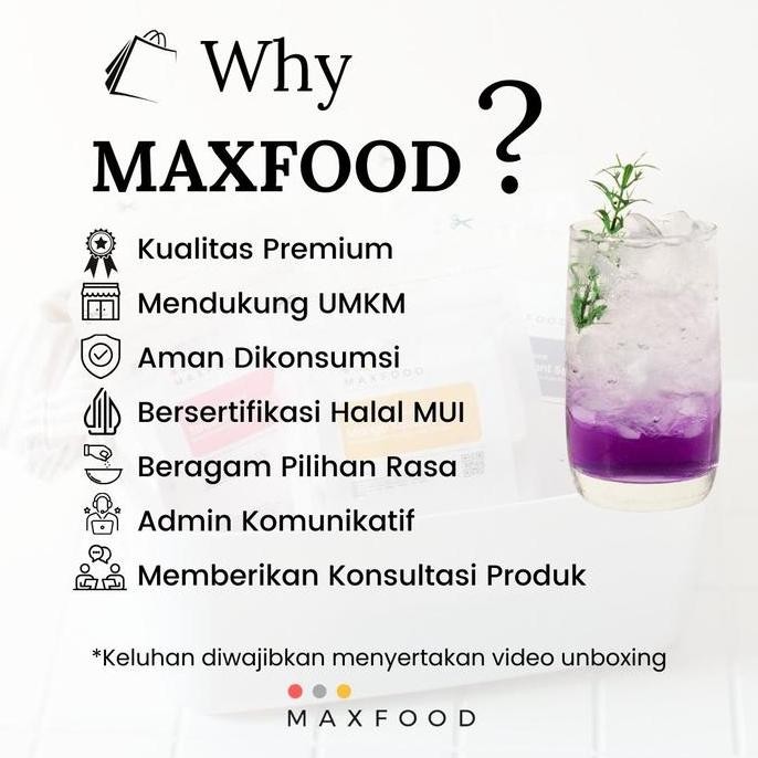 

Baru Maxfood Sample Milkshake 100Gr - Bubuk Rasa Taro, Red Velvet, Matcha, Salted Caramel