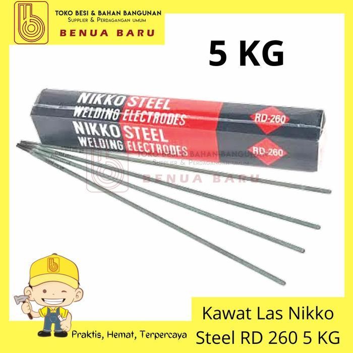 Kawat Las Listrik 5 Kg / Kawat Las Nikko Steel Rd 260 5 Kg / Welding Original Dan Terpercaya