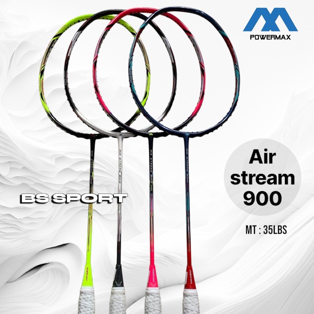 raket POWERMAX AIR STREAM 900 35lbs Powermax raket badminton Original 100%