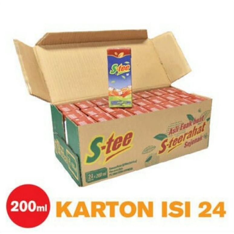 

SALE! S-TEE TEH KOTAK 200ML X24 KARTON - MINUMAN TEH JASMINE SEGAR SIAP MINUM