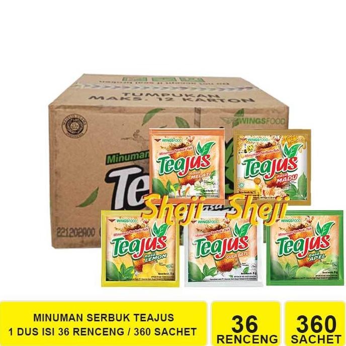 

SALE! MINUMAN SERBUK TEHJUS 1 DUS ISI 360 SACHET - POWDER TEA JUS INSTAN MURAH