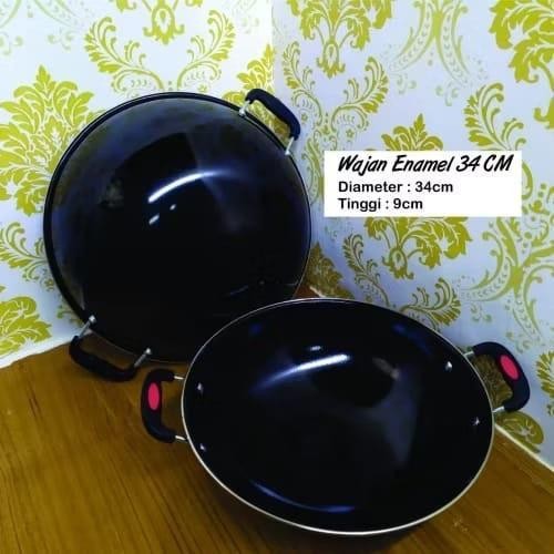 Wajan Enamel/Wajan Uk Besar/Wajan Penggorengan
