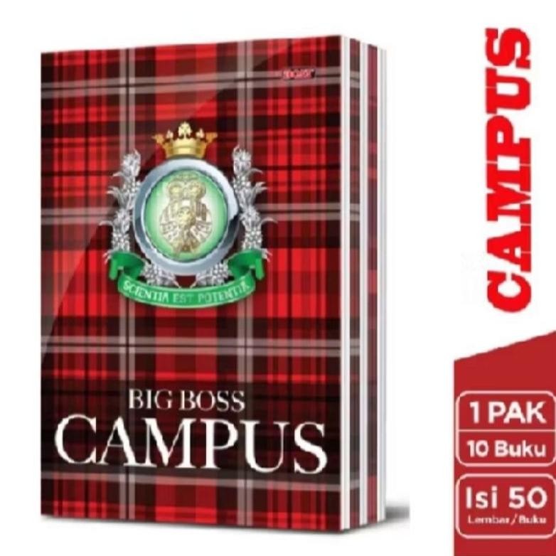 

Siap Kirim Buku Tulis Big Boss Campus 50 Lembar - 1 Pack Isi 10 Buku Tulis Kwarto