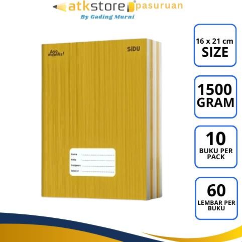 

Siap Kirim Buku Tulis SIDU Kraft 60 Lembar | 1 Pack Isi 10 Buku Sekolah