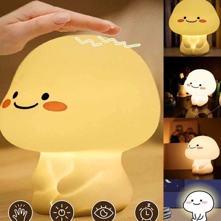 Lampu malam silikon Lampu tidur Quby si Pentol Lamp Star Moly Touch lamp Original Dimmer Kado Hadiah