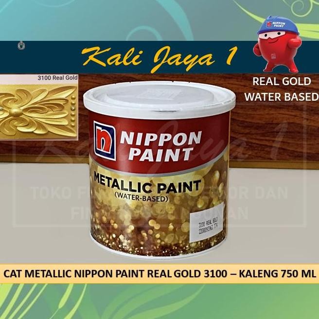 

Nippon Paint Cat Metallic Real Gold 3100 Isi 750 Ml / Cat Waterbased Spesial Warna Emas